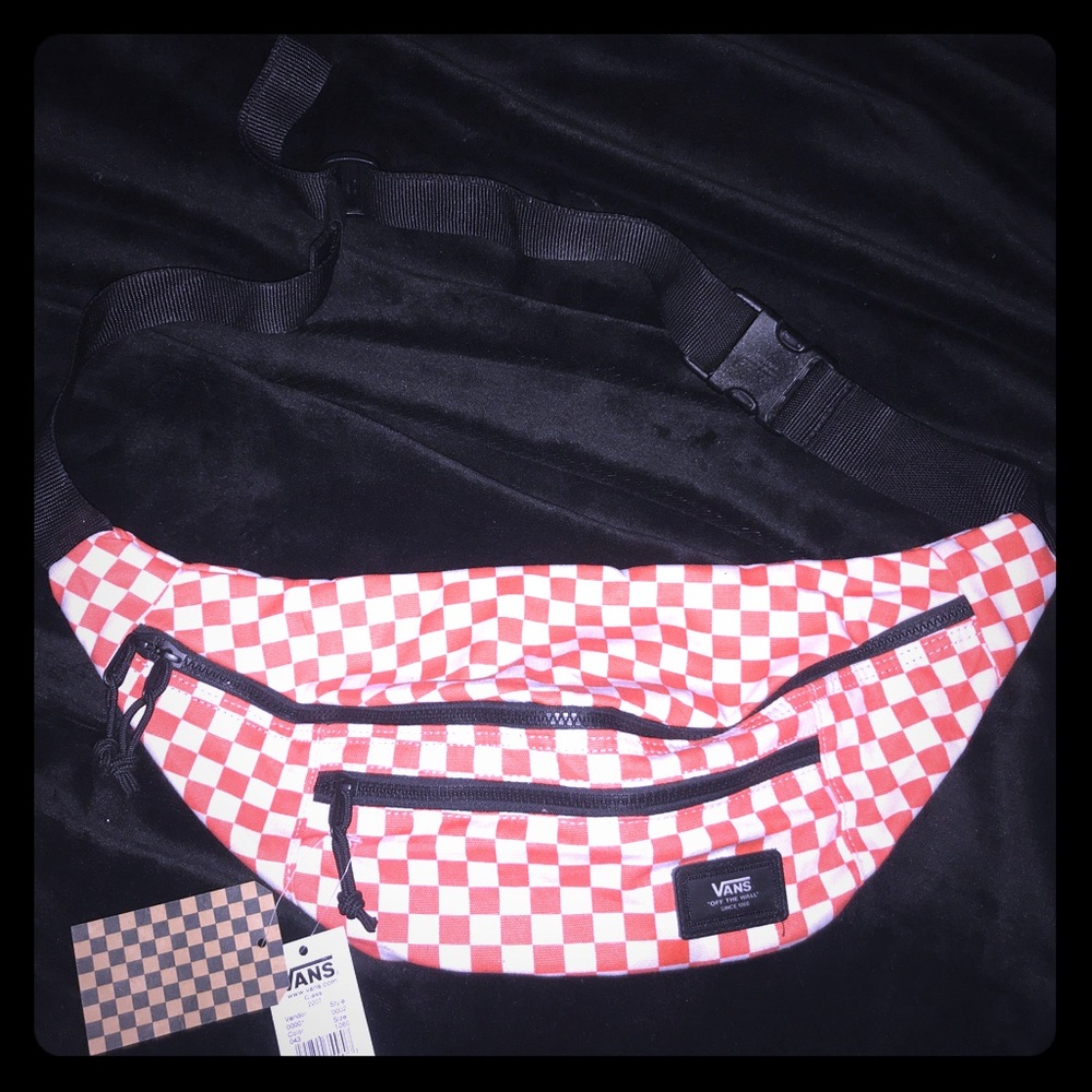 Vans orange/white checkered crossbody bag